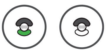 Green LED shows available toilet cubicle in smart restroom with HPL partitions