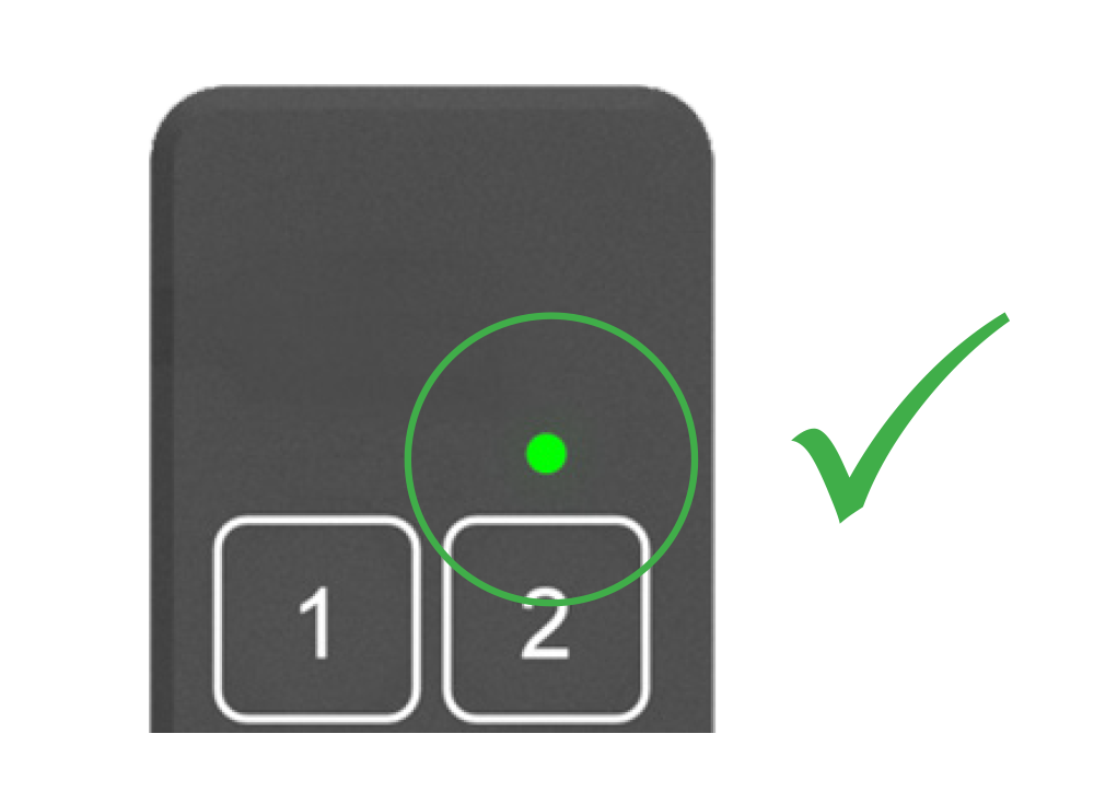 green led for valid code and red LED for invalid code on restricted access restroom cubicle